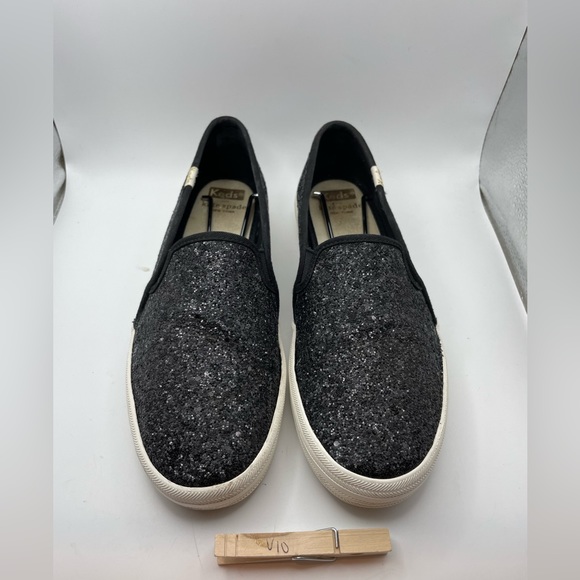Keds x Kate Spade black sparkly loafers women’s 8 - Picture 3 of 9
